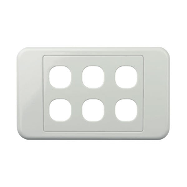 Six Gang Wall Plate | Modular Insert Compatible