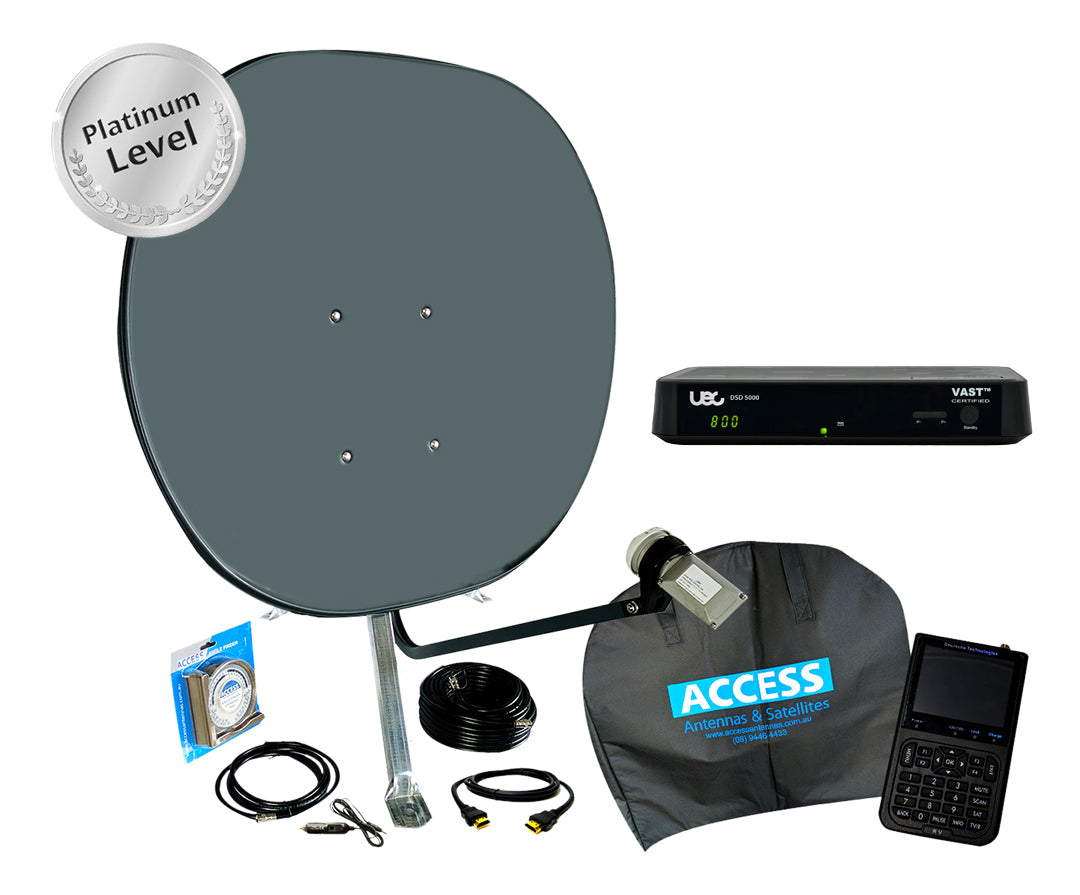 Platinum Portable Caravan Satellite TV Kit PLUS 12V TV Bundle