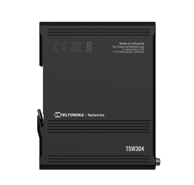 Teltonika DIN Rail Ethernet Switch, 4x Gigabit Ethernet with speeds of up to 1000 Mbpsl, Wide range of voltages