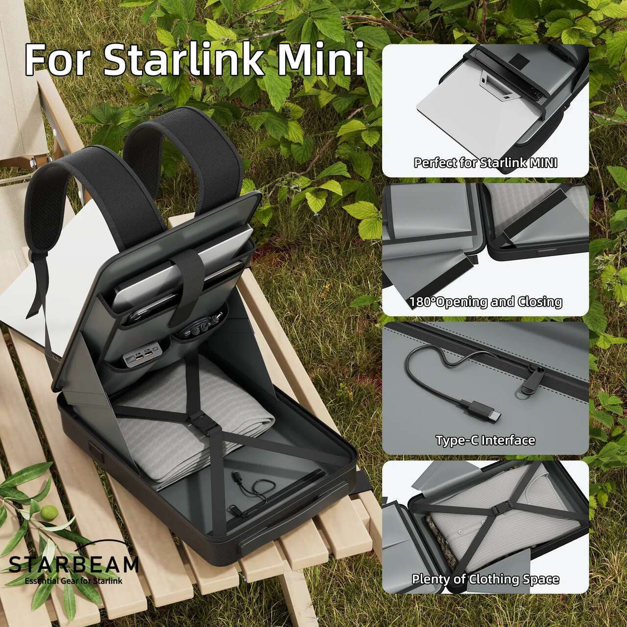 STARBEAM Starlink Mini Hard Shell Anti-theft Backpack
