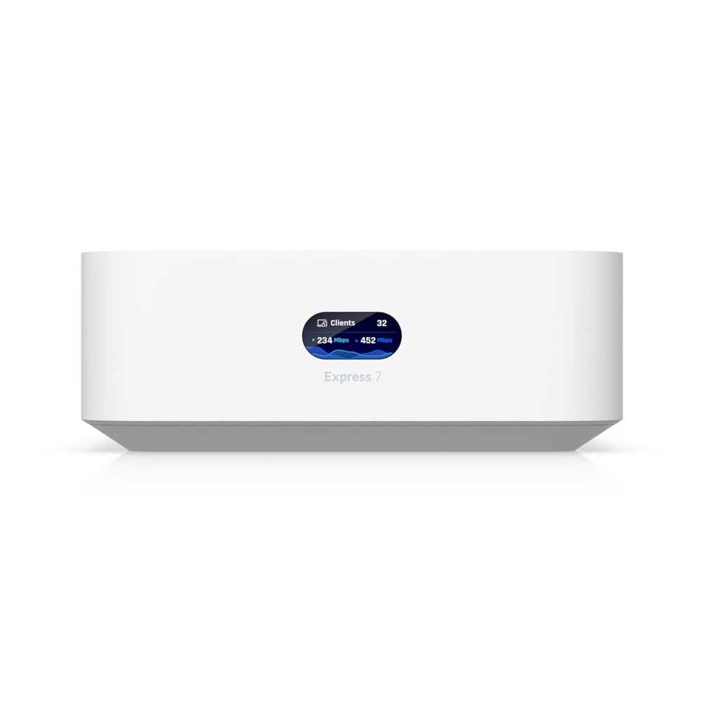 Ubiquiti UniFi Express 7, Mesh-scalable, Super-compact 10G Cloud Gateway, Integrated WiFi 7 With 6 GHz support, 140 m² Coverage
