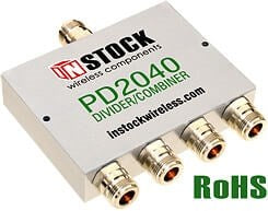 Instock Wireless PD2040 4-Way N-Type Female DAS Splitter