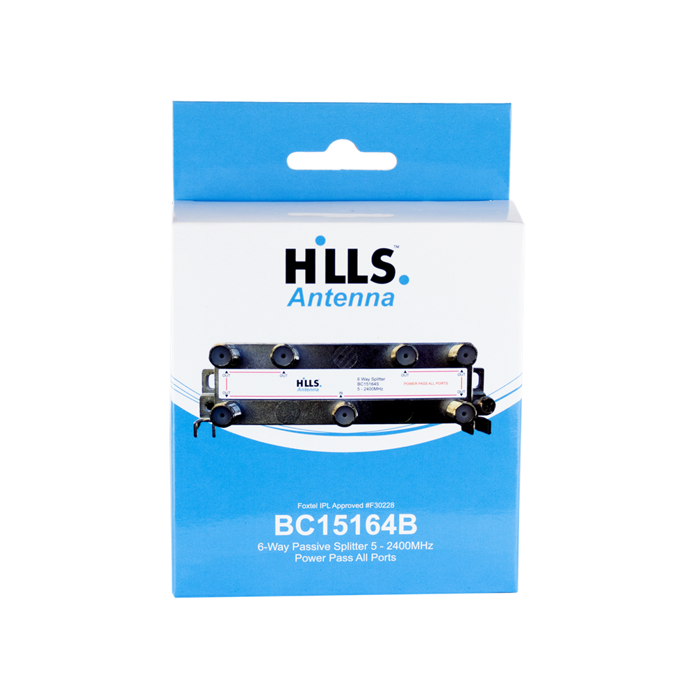 Hills BC15164B 6-Way Satellite Splitter