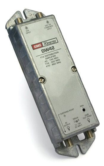 Kingray DW42 TV Distribution Amplifier Kit with Power Supply