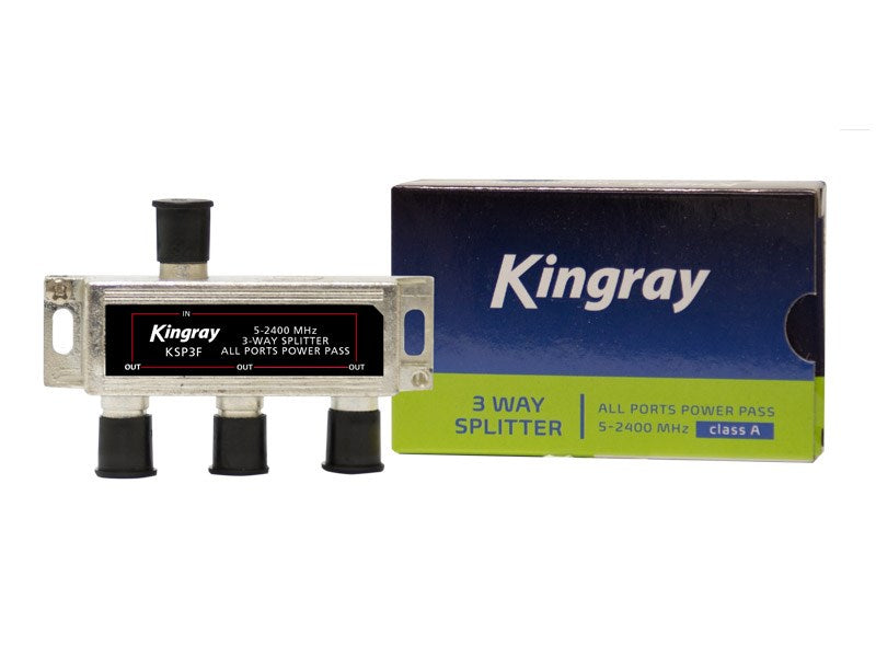 Kingray KSP3F 3-Way TV Antenna Splitter – 5–2400MHz