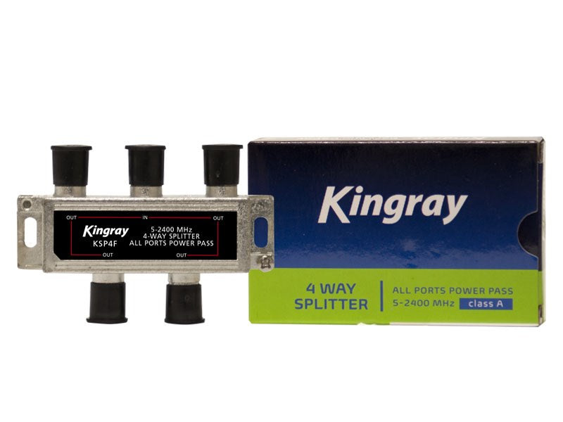 Kingray KSP4F 4-Way TV Antenna Splitter – 5–2400MHz