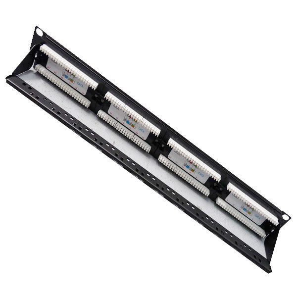 24 Port CAT6 Patch Panel 1U 19” Rack Mount Krone & 110 IDC