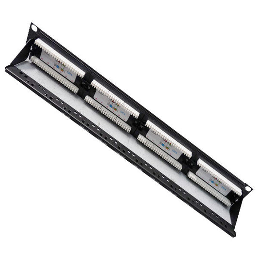 24 Port CAT6 Patch Panel 1U 19” Rack Mount Krone & 110 IDC