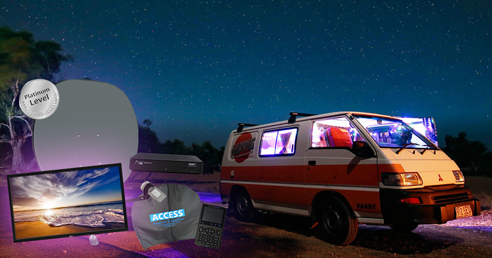 Platinum Portable Caravan Satellite TV Kit PLUS 12V TV Bundle