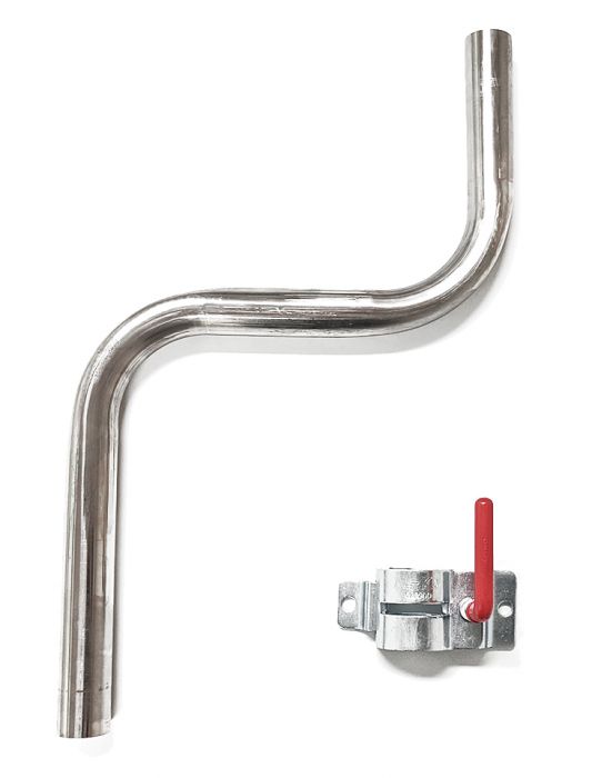 S Bend Pole with Draw Bar Mount for Satellite Dish