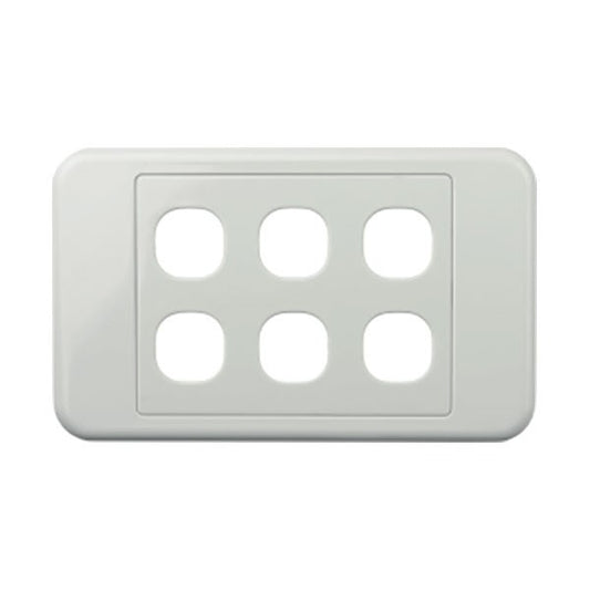 Six Gang Wall Plate | Modular Insert Compatible