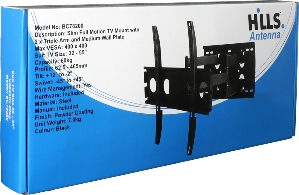 Hills BC78200 Full Motion TV Wall Mount | 32–55" | 60kg – image 2