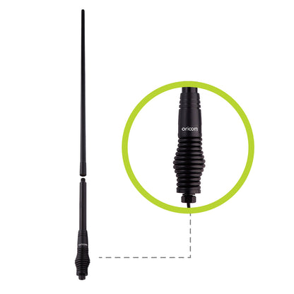 Oricom2-in-1 All-Terrain UHF CB Antenna for Low/High Gain (3dbi/6.5dbi)