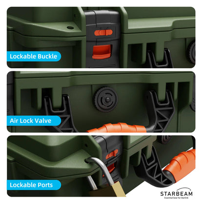 STARBEAM Starlink Mini Hard Protective Travel Case with Storage Green