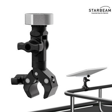 StarBeam Starlink Mini Clamp Pole Mount | Adjustable Pole & Rail Mount