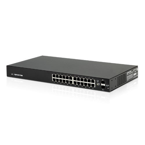 Ubiquiti EdgeSwitch 24 - 24-Port Managed Gigabit Switch, 2 SFP, Layer 2 and Layer 3 Capabilities