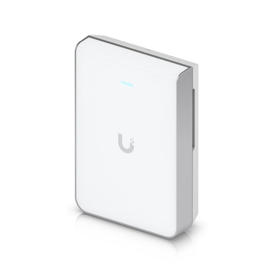 Ubiquiti U7 Pro Wall, 6 Spatial Strea, 6 GHz Support Tailored, PoE+, Voltage 44—57V DC, Max Power 22W, 2.5 GbE uplink, 300+ Devices, 140 m² cover
