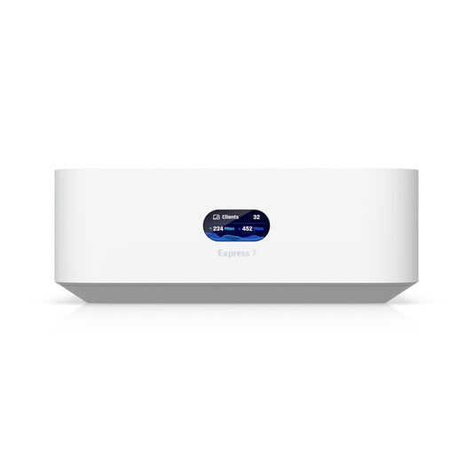 Ubiquiti UniFi Express 7, Mesh-scalable, Super-compact 10G Cloud Gateway, Integrated WiFi 7 With 6 GHz support, 140 m² Coverage