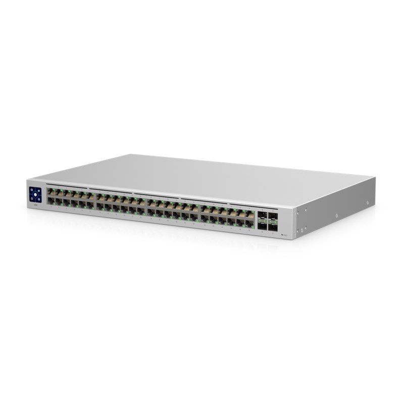 Ubiquiti UniFi Network, Switch, USW-48, 48-Port, NoPOE, (48) Gb ERJ 45 Ports, (4) 1G SFP Ethernet Ports, Layer2, Rack Mount