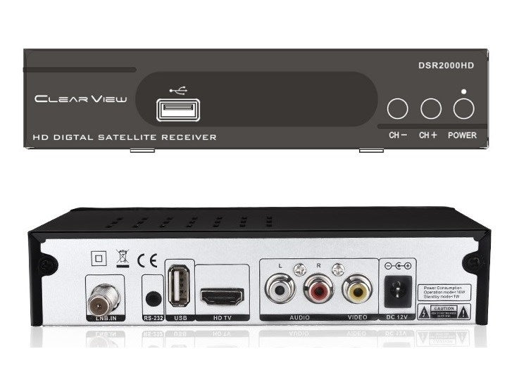DSR2000HD DVB-S2 Free-to-Air Satellite Receiver | 12V/240V