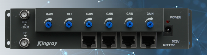 Kingray CAT01 RF over Cat5e/6 Amplifier – 4 Outputs