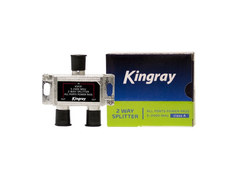 Kingray KSP2F 2-Way TV Antenna Splitter – 5–2400MHz