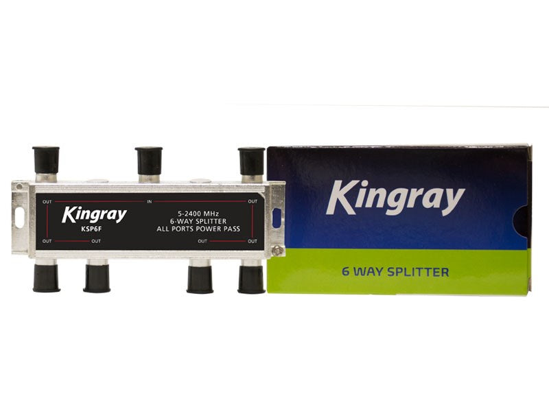 Kingray KSP6F 6-Way TV Antenna Splitter – 5–2400MHz