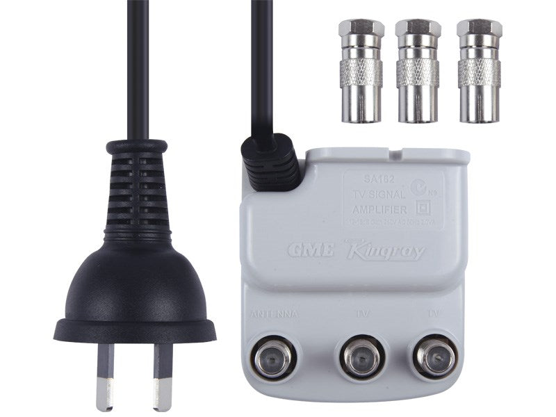 Kingray SA162F 16dB 2-Way TV Splitter Amplifier