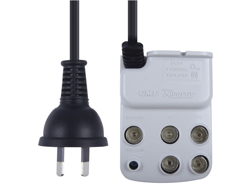 Kingray SA164F 16dB 4-Way TV Splitter Amplifier