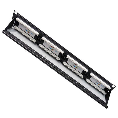 24 Port CAT6 Patch Panel 1U 19” Rack Mount Krone & 110 IDC