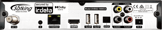 SatKing DVBS2-1000CA rear connections