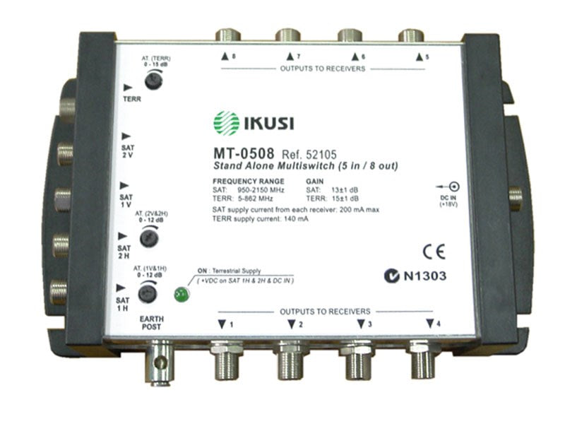 Ikusi MT-0508 5-Input 8-Output Multiswitch