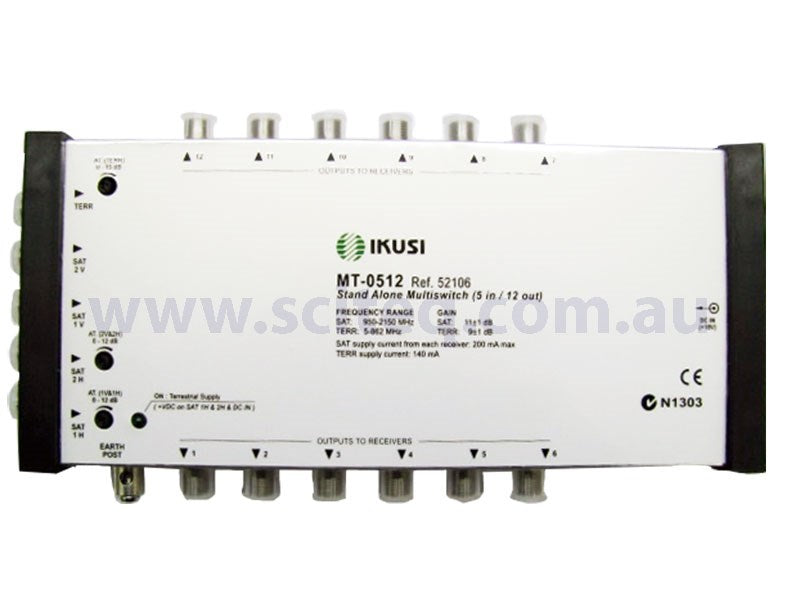 Ikusi MT-0512 5-Input 12-Output Multiswitch