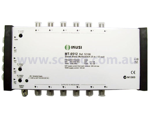 Ikusi MT-0512 5-Input 12-Output Multiswitch
