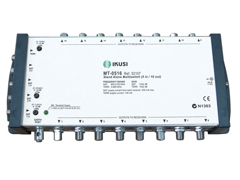 Ikusi MT-0516 5-Input 16-Output Multiswitch