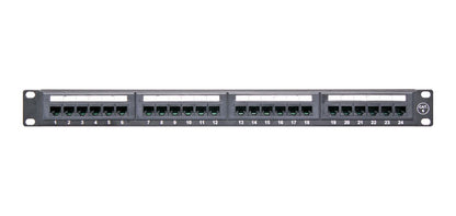 24 Port CAT6 Patch Panel 1U 19” Rack Mount Krone & 110 IDC