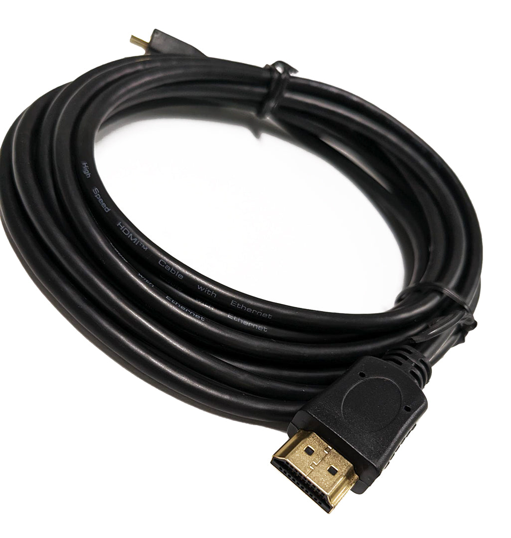 Micro HDMI to HDMI Male Cable 1.4V Gold Plated Lead 3m