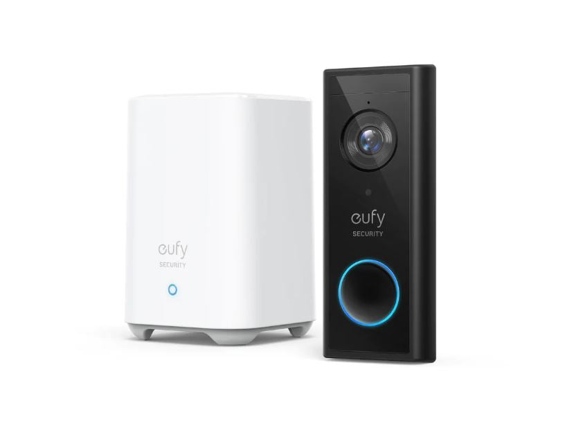 Eufy Security Wireless Video Doorbell 2K Intercom E8210CW1 complete with base