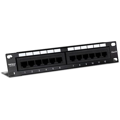 10" 12 Port CAT6 Patch Panel